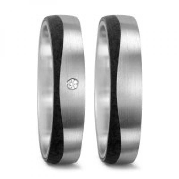 Trauringe Carbon von Weidner 62409 + 72409